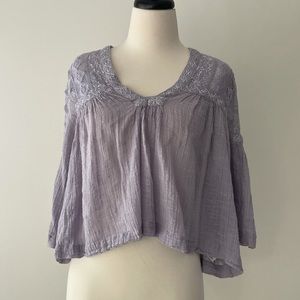 RARE FREE PEOPLE lavender blouse